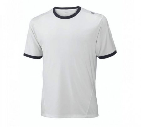 Obrázek Pánské tenisové triko WILSON M LS CARDIFF RINGER CREW - white