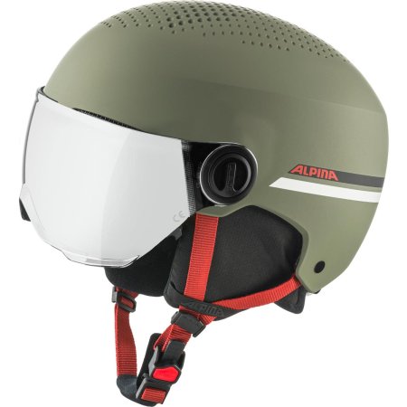 Obrázek Dětská helma ALPINA ZUPO VISOR Q-LITE A9229 Olive-Red Matt 24/25