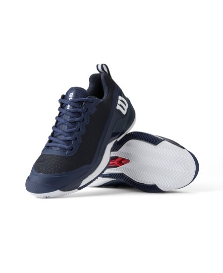 Obrázek Pánské tenisové boty WILSON RUSH PRO 4.5 CLAY Navy Blaze WRS3336600 2025