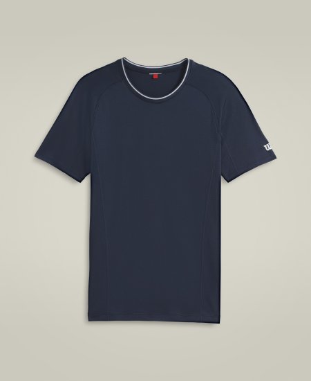Obrázek Pánské tenisové triko WILSON M TEAM SEAMLESS CREW Classic Navy WM00282411DBC 2025