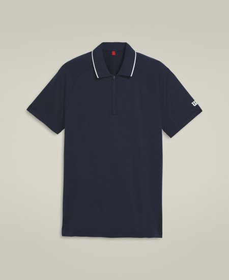 Obrázek Pánské tenisové triko WILSON M TEAM SEAMLESS POLO 2.0 Classic Navy WM00286411DBC 2025